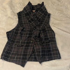 Plaid Sleeveless Women's Top